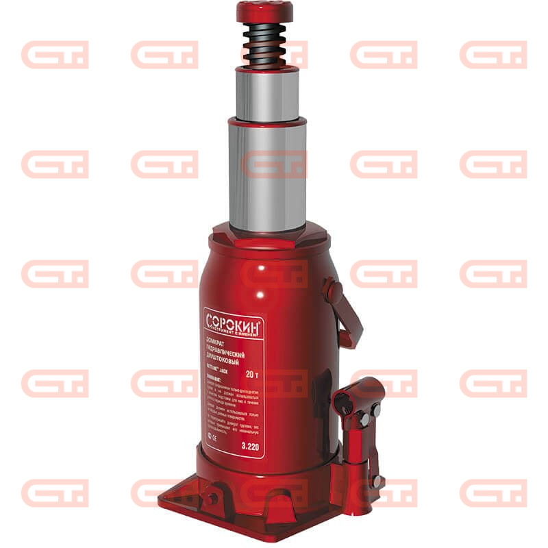 20т Сорокин 3.220 Домкрат бутылочный двухштоковый — Станкоинком