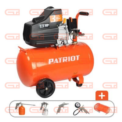 Patriot Euro 50-260K Компрессор поршневой с прямой передачей — Станкоинком
