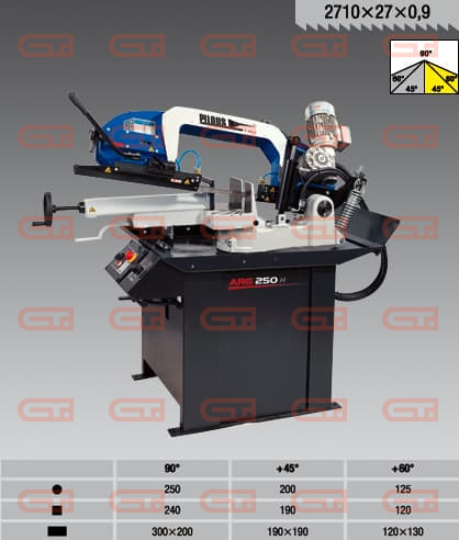 Станок ленточнопильный Pilous ARG 250 H 