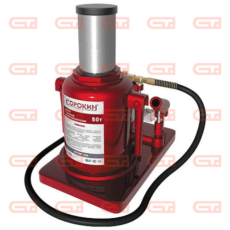50т Сорокин 3.85 Домкрат бутылочный пневмогидравлический — Станкоинком