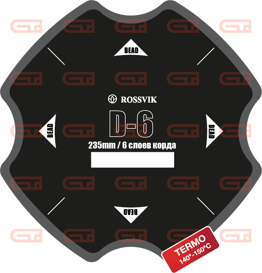 D-6 Пластырь диагональный 235мм (упак. 5шт) — Станкоинком