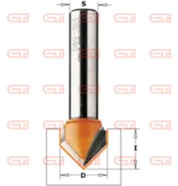 Фреза концевая  CMT V-образная D=6,0 I=8,0 S=6,0 L=38,1