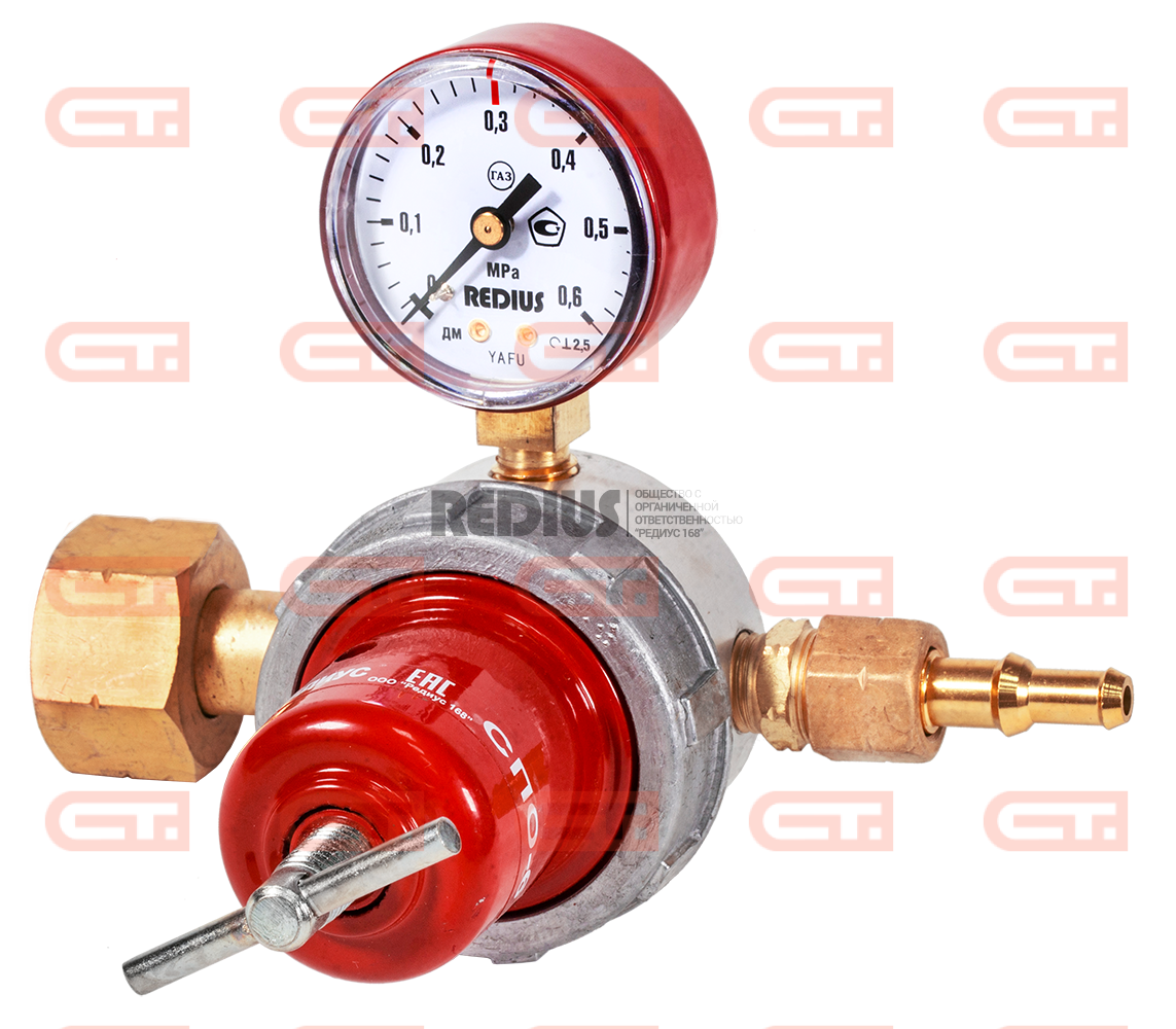 Redius СПО-6 Пропановый редуктор сетевой, латунь — Станкоинком