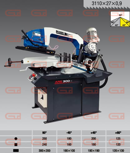 Станок ленточнопильный Pilous ARG 300 H 