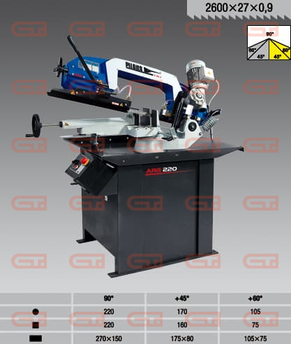 Станок ленточнопильный Pilous ARG 220 